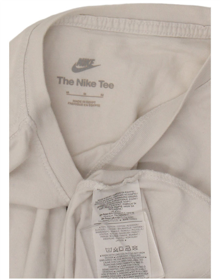 T-shirt grafica da uomo Nike Top in cotone bianco medio