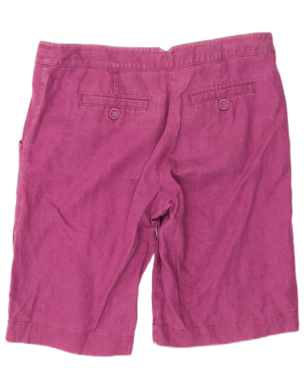 BODEN Pantaloncini casual da donna UK 10 Small W29 Lino viola