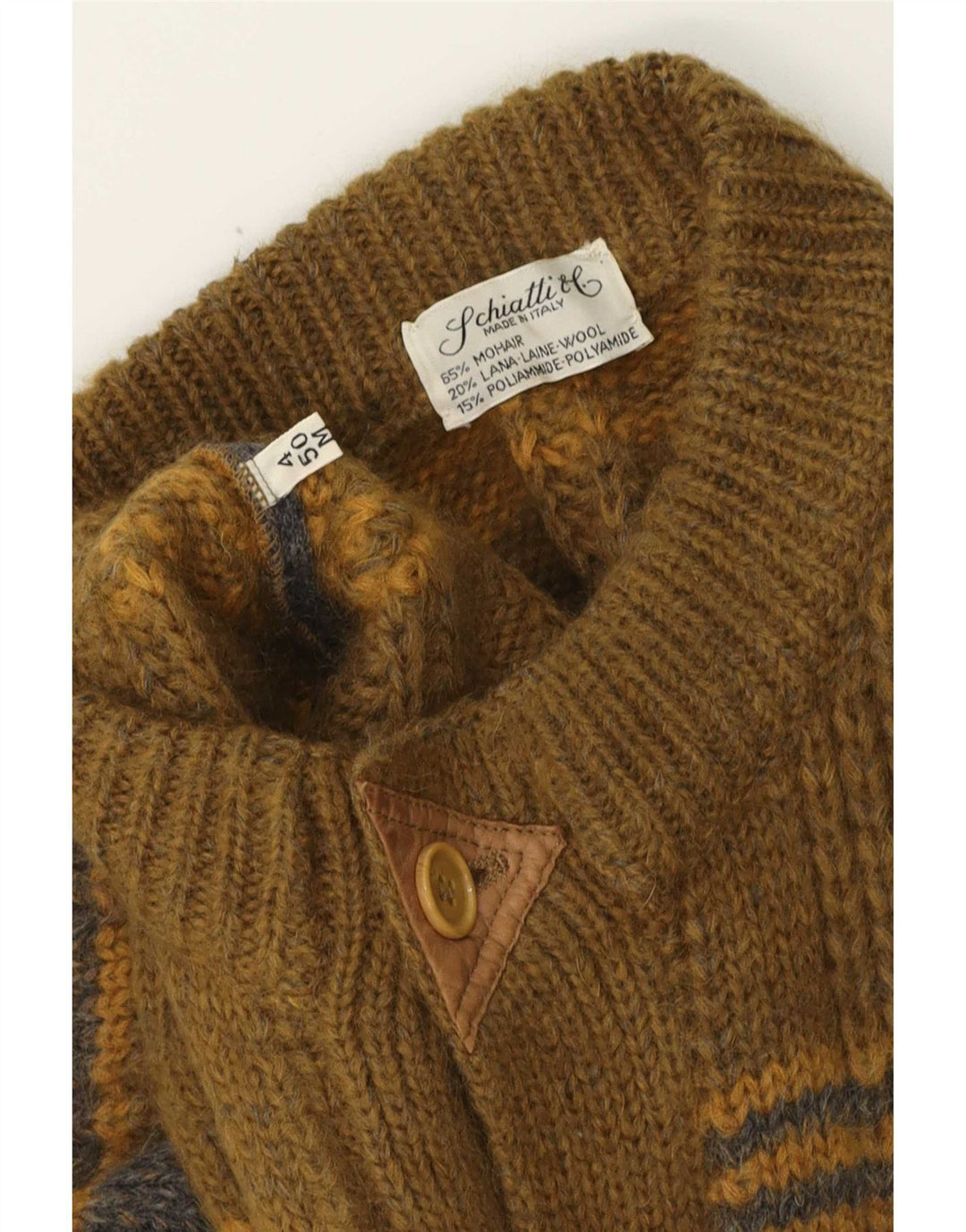 Maglione Cardigan Uomo Schiatti&Co Mohair Colorblock Verde Medio