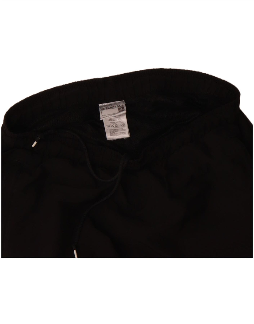 ADIDAS Mens Graphic Tracksuit Trousers Large Black Polyester