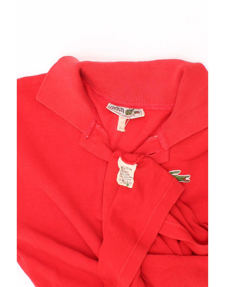Polo Lacoste da bambino 13-14 anni in cotone rosso