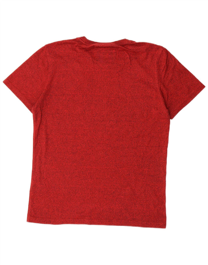 T-shirt grafica da uomo SUPERDRY Top grande in cotone rosso