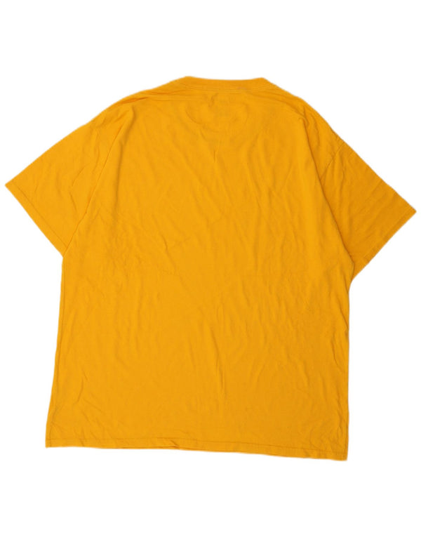 T-shirt da uomo CHAMPION Top XL in cotone giallo
