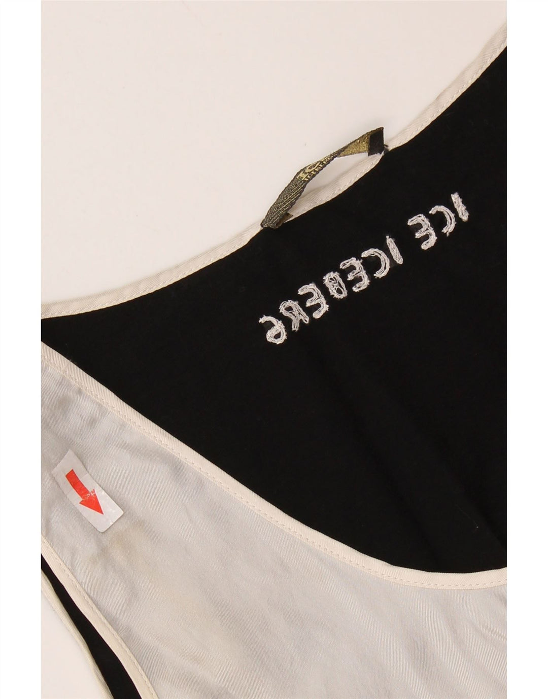 ICEBERG Camicetta grafica da donna Top UK 8 Small Off White Colourblock