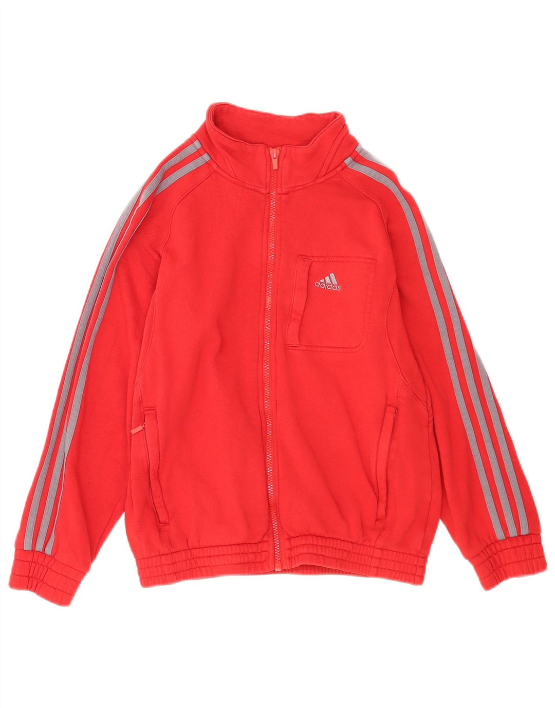 Giacca Top della tuta da ragazzo Adidas 11-12 anni in cotone rosso