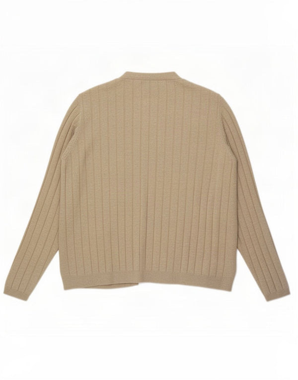 Maglione cardigan aperto oversize da donna Marks & Spencer UK 18 XL Beige