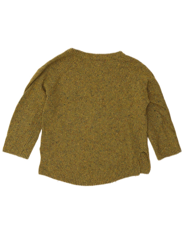 Massimo Dutti Maglione da donna con scollo a barchetta UK 10 Piccolo kaki chiazzato