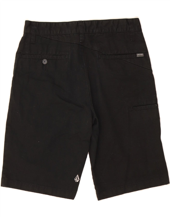 VOLCOM Boys Chino Shorts 13-14 Years W26 Black Polyester Vintage Volcom and Second-Hand Volcom from Messina Hembry 