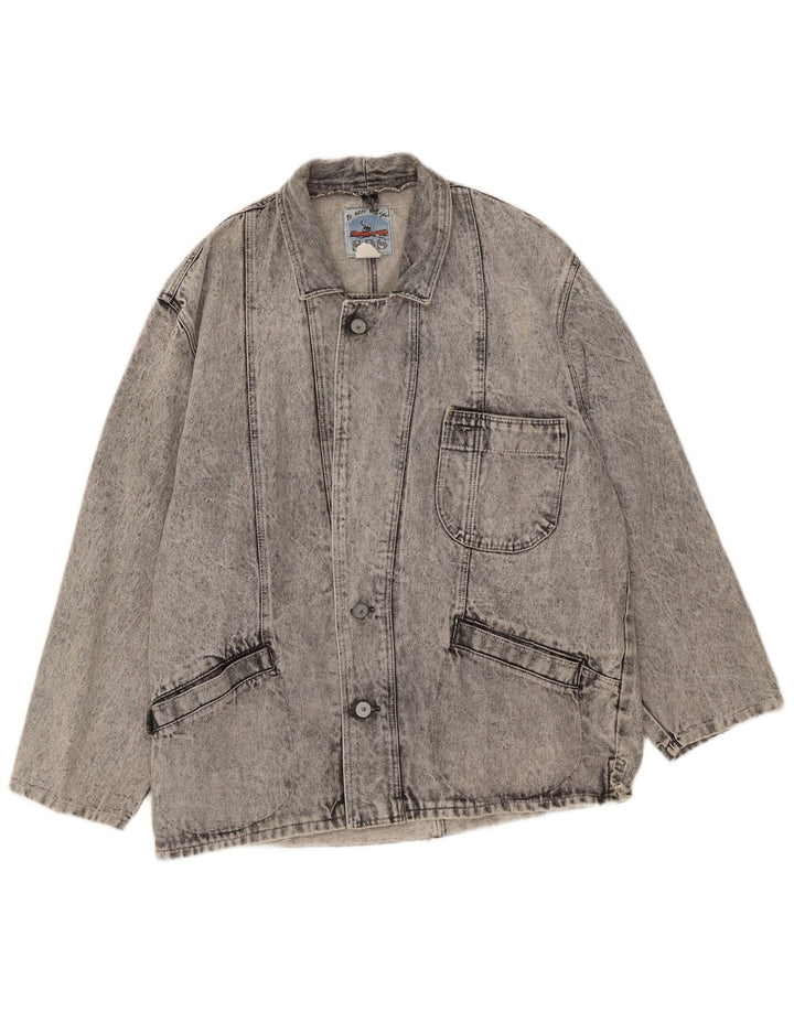 Giacca di jeans da uomo Sos UK 38 Cotone grigio medio