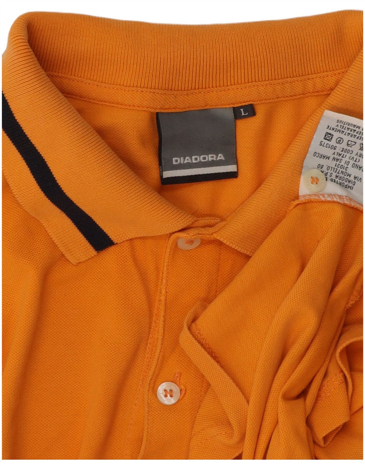 Polo Uomo DIADORA Large in Cotone Arancio