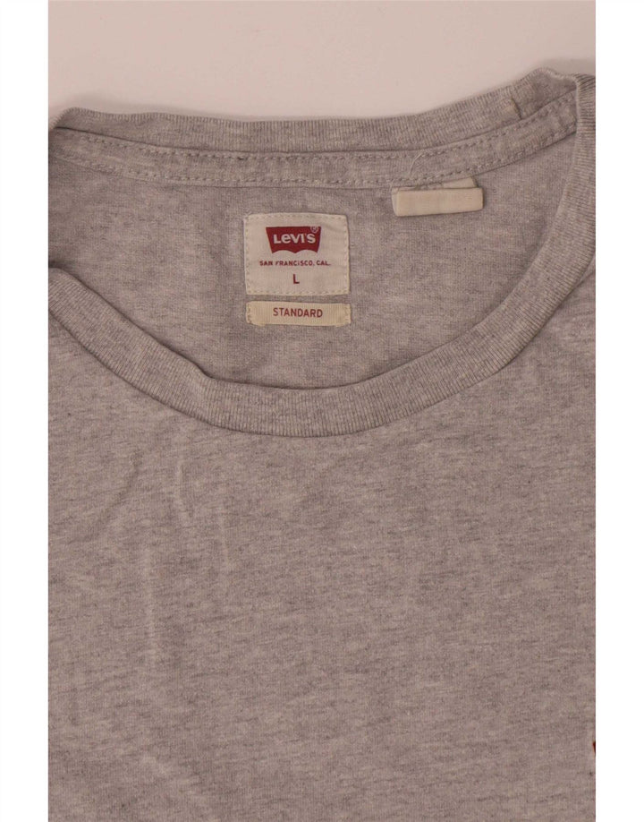 T-shirt standard da uomo Levi's Top grande in cotone grigio
