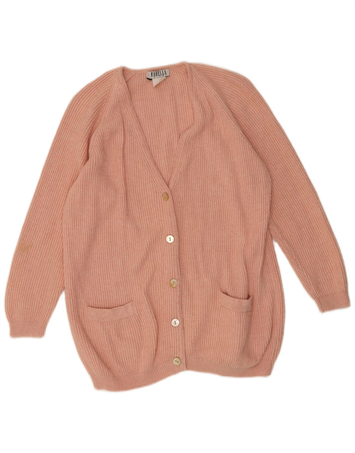 Maglione cardigan da donna Marella UK 14 Cotone rosa medio