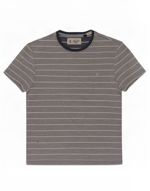 T-shirt da uomo Penguin Top a righe blu medio