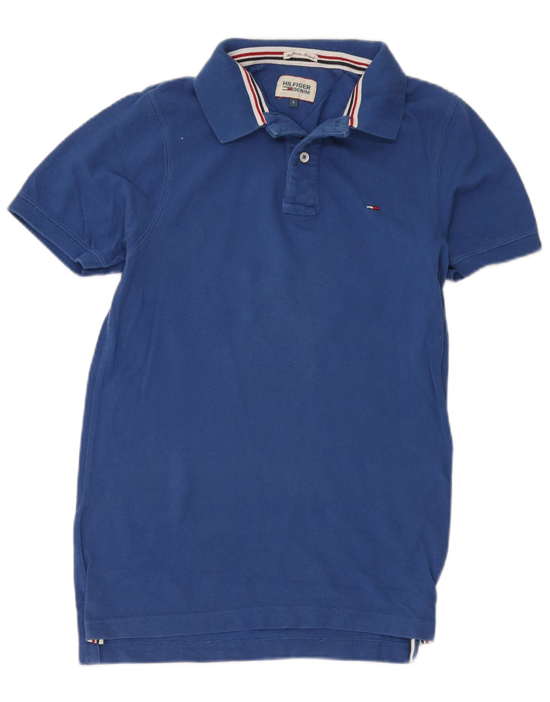Polo da uomo Tommy Hilfiger piccola in cotone blu