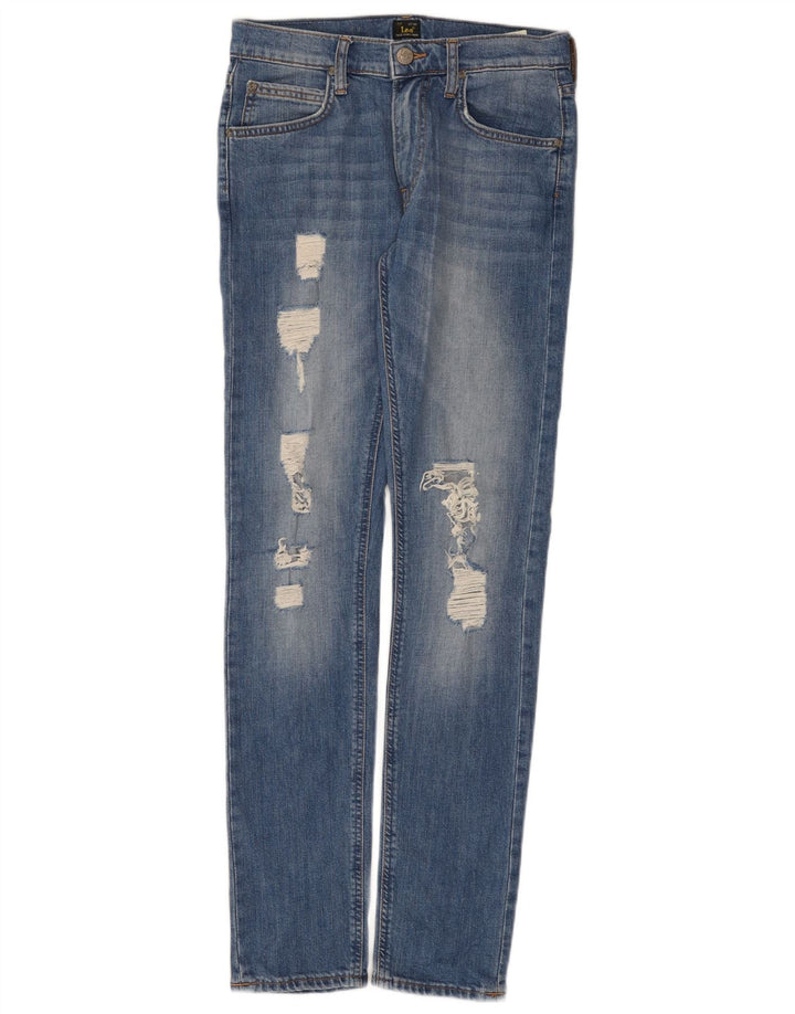 Jeans slim Lee invecchiati Luke da donna W29 L32 cotone blu