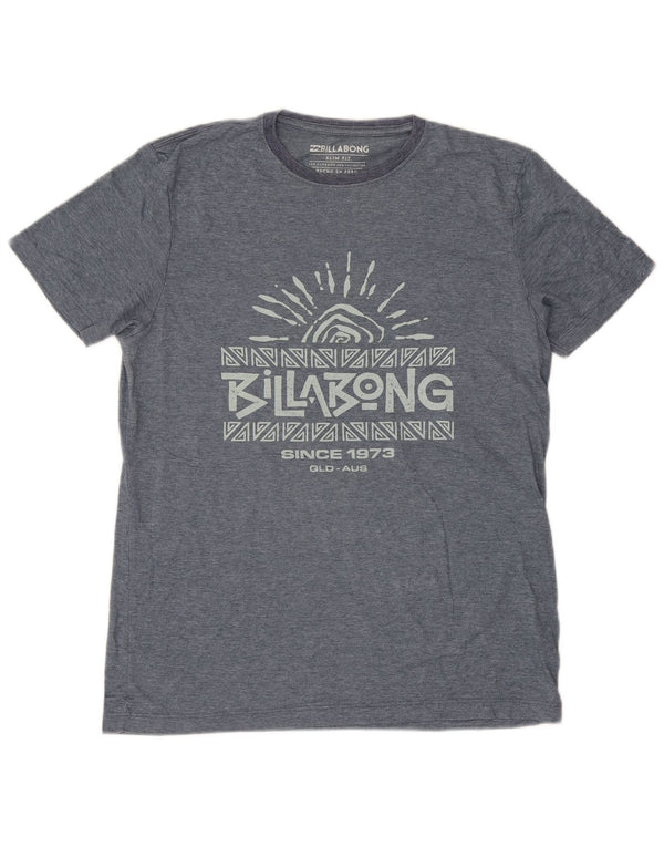 T-shirt grafica da uomo slim fit BILLABONG Top in cotone blu piccolo