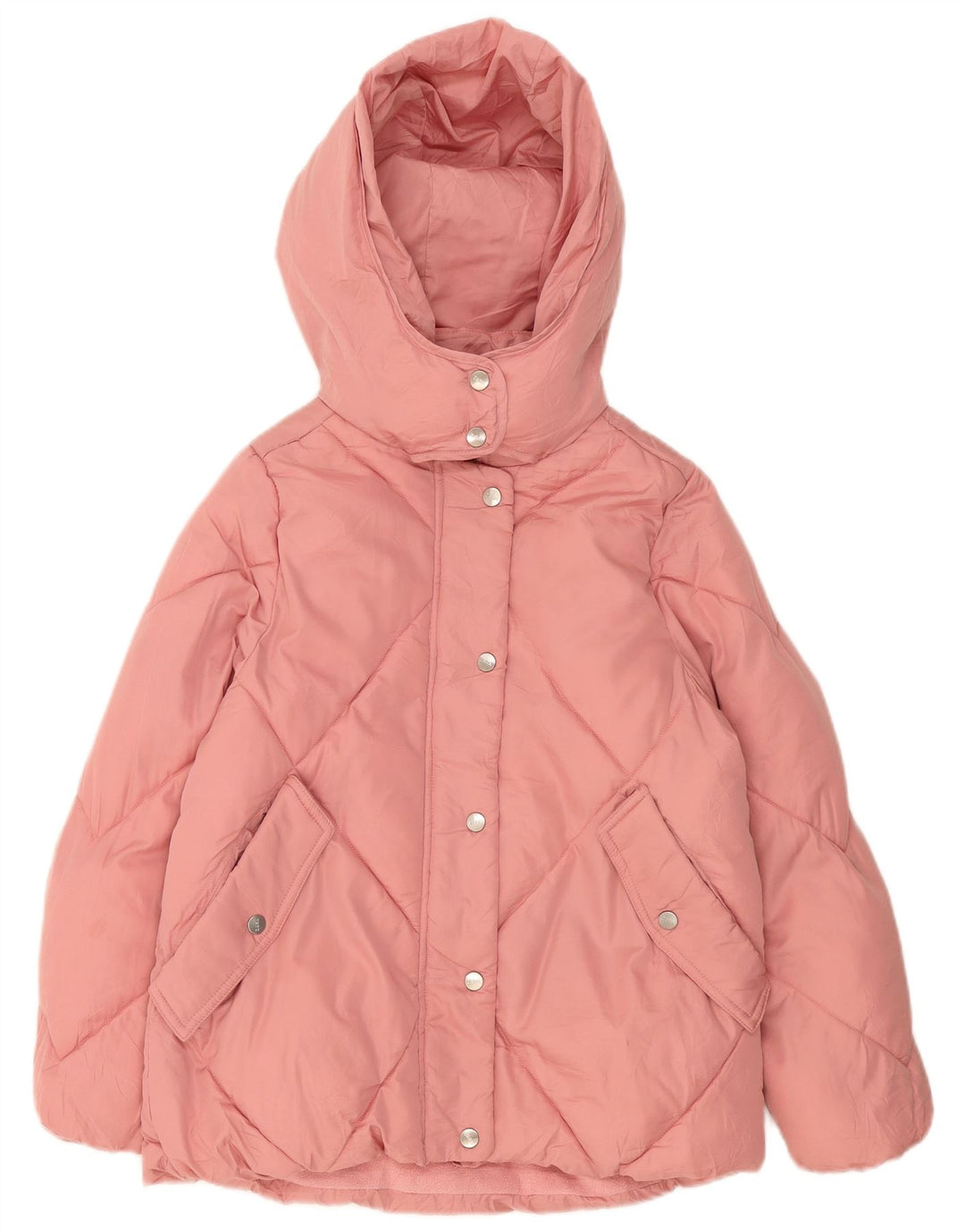 Giacca imbottita con cappuccio per ragazze Zara 13-14 anni in poliestere rosa