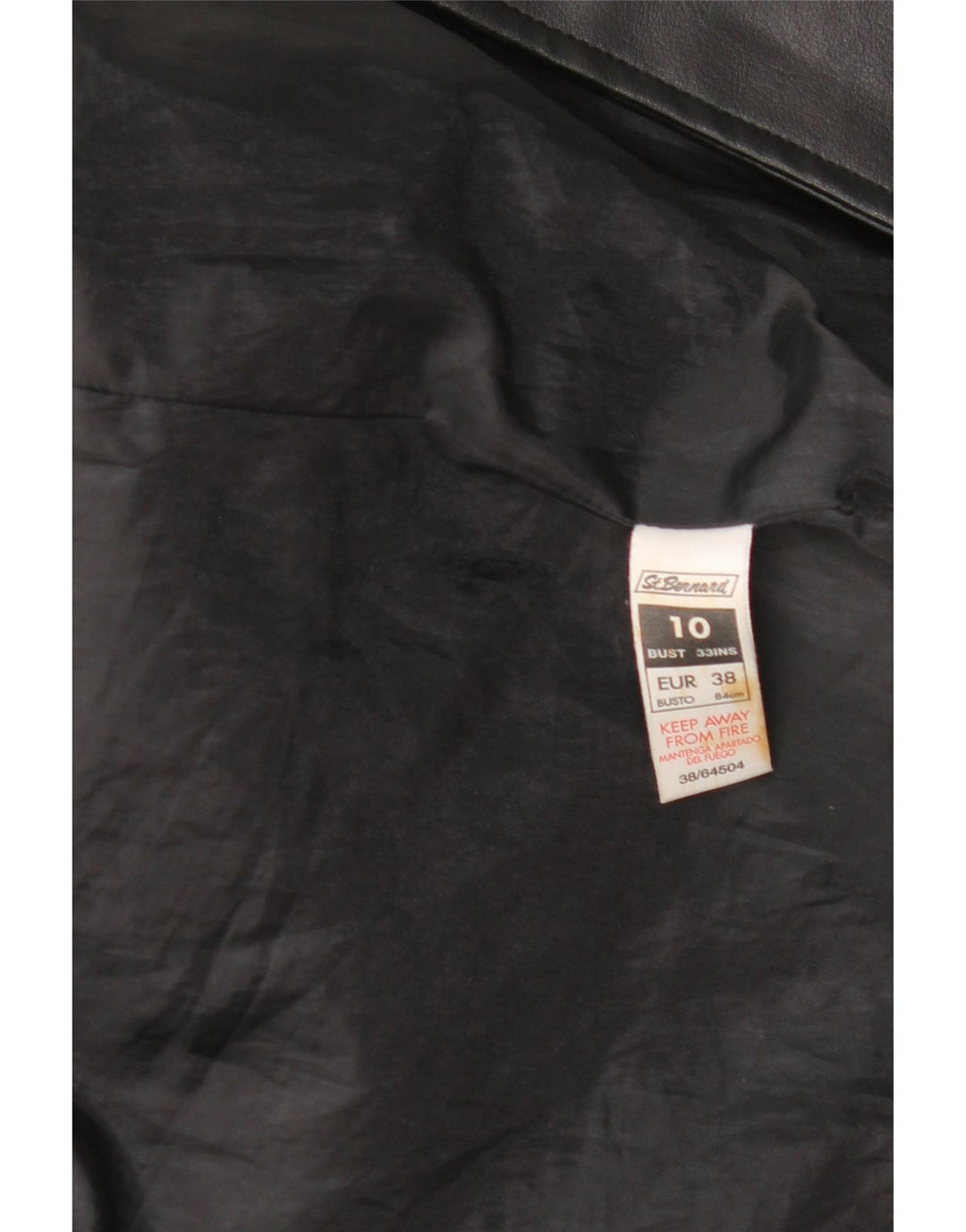 Soprabito da donna St. Bernard UK 10 piccolo in polietilene nero
