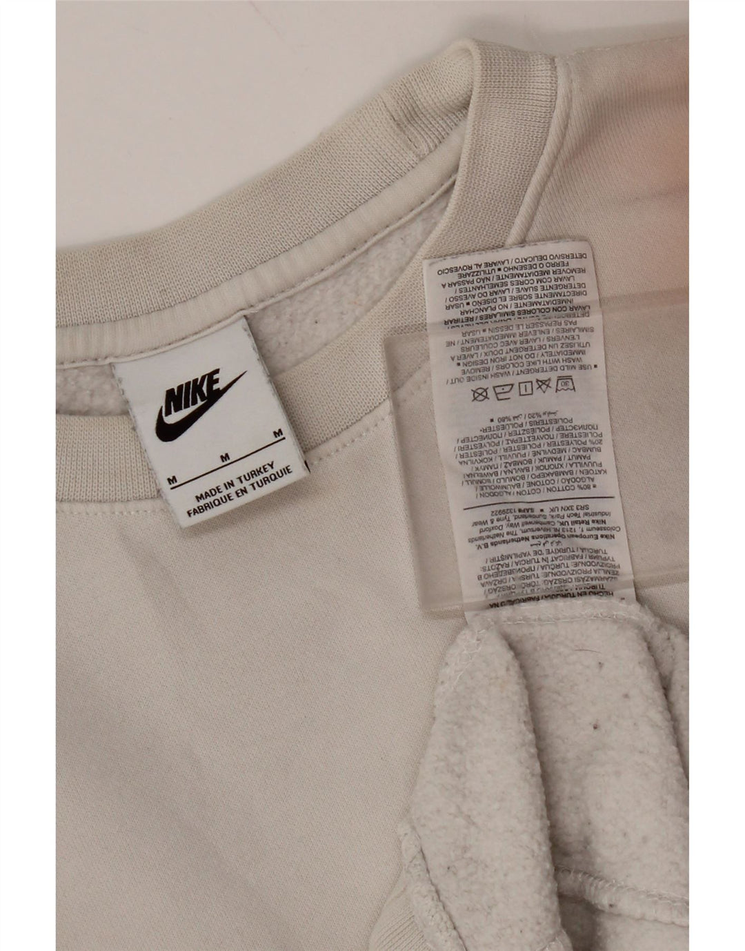 NIKE Mens Graphic Sweatshirt Jumper Medium Grey Cotton