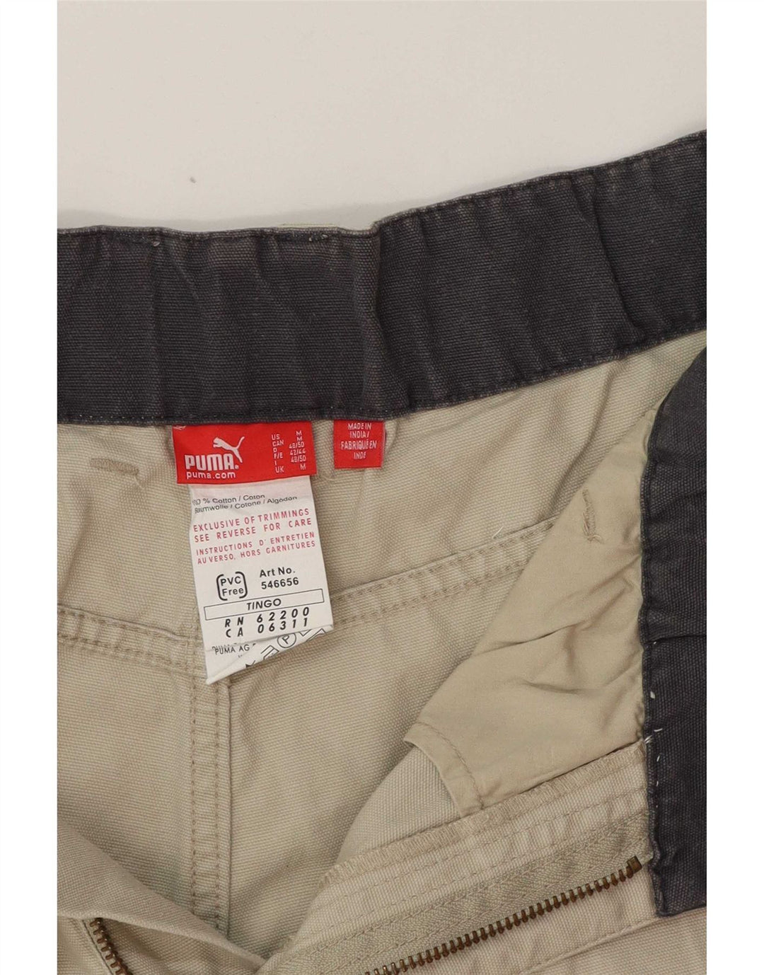 Pantaloncini cargo Puma da uomo medi W32 in cotone grigio