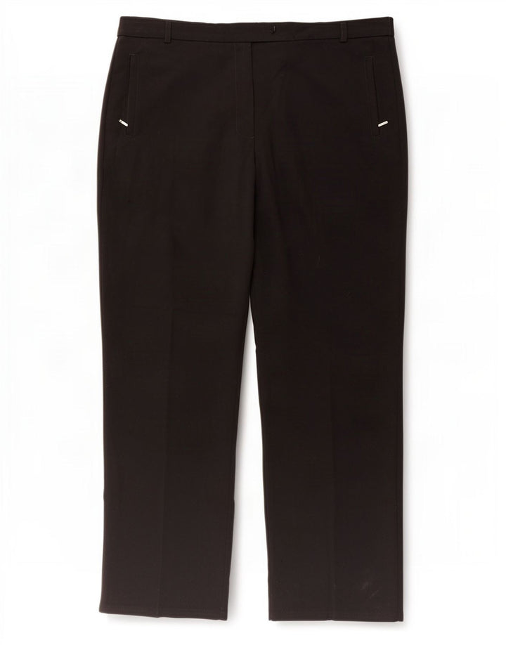 Pantaloni casual dritti da donna Marks & Spencer taglia 16 W36 L29 neri