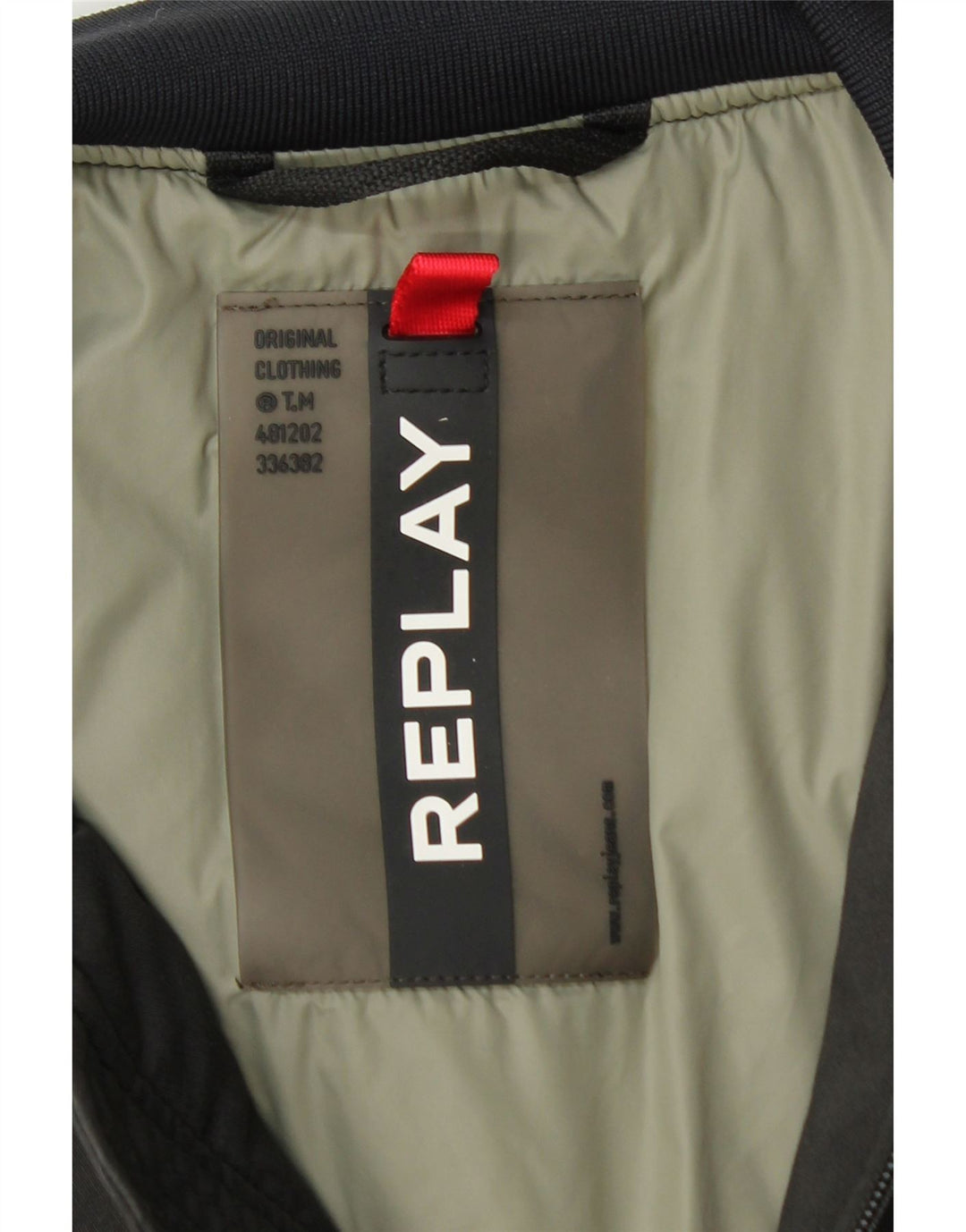 Giubbotto bomber grafico da uomo Replay UK 38 Cotone color block grigio medio