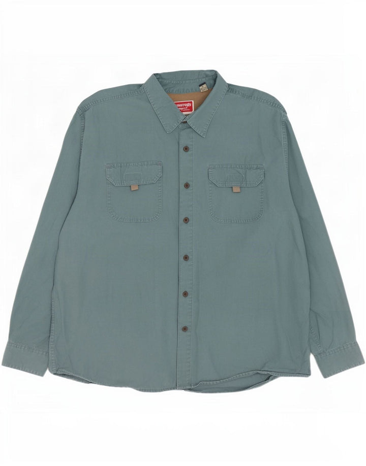 Camicia da uomo Wrangler XL in cotone blu
