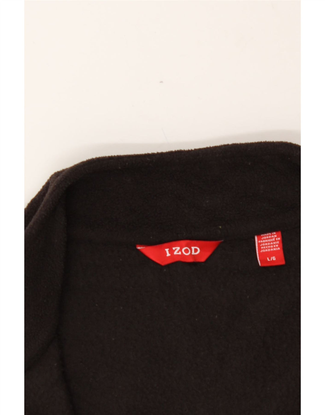 IZOD Mens Grant Fit Fleece Jacket UK 40 Large Brown Vintage Izod and Second-Hand Izod from Messina Hembry 