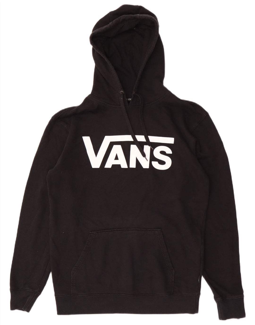 Felpa con cappuccio grafica da uomo Vans, cotone medio nero