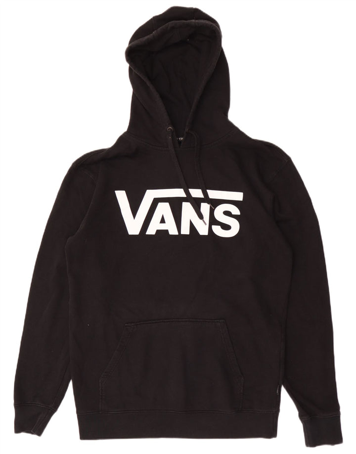 Felpa con cappuccio grafica da uomo Vans, cotone medio nero