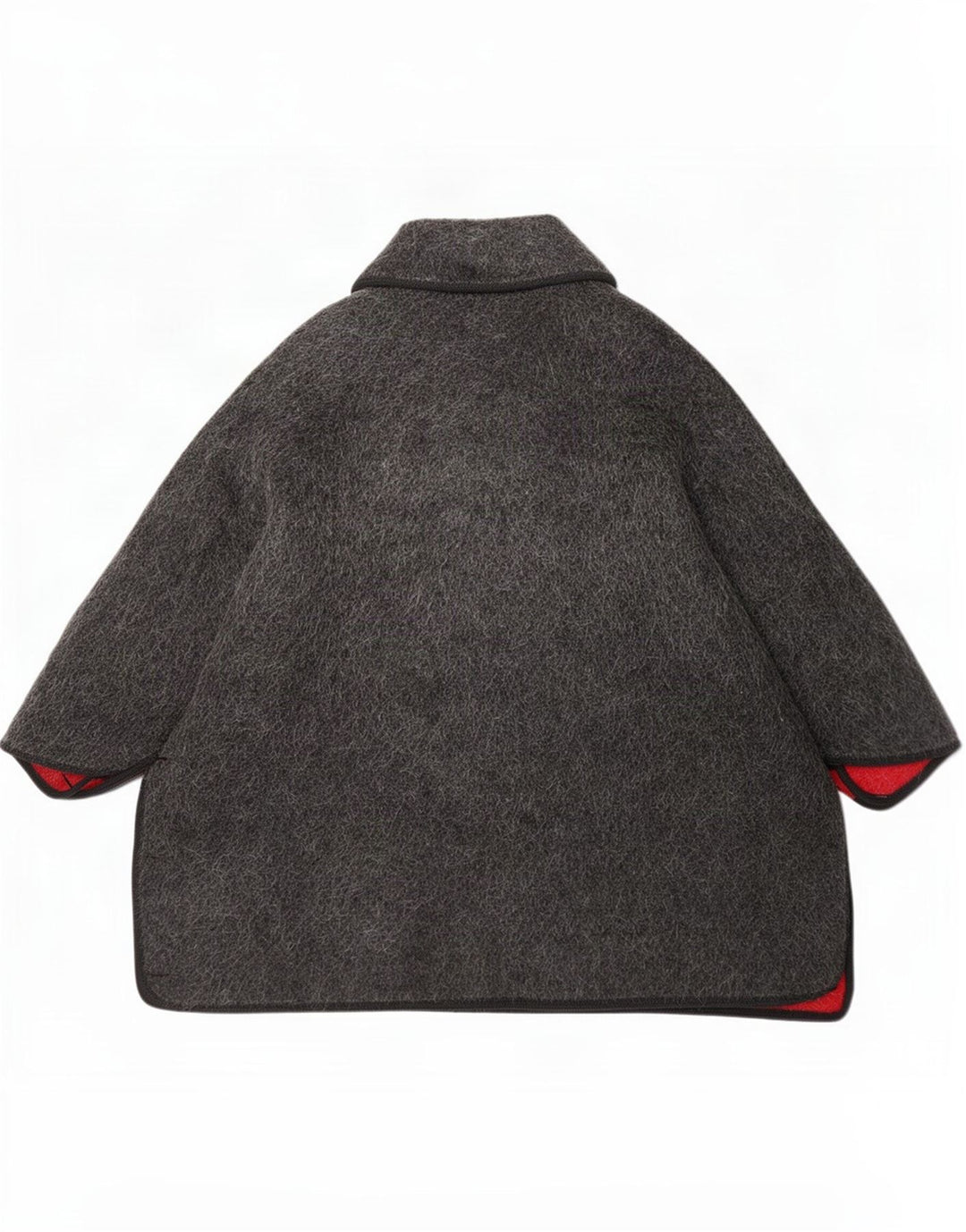 Cappotto vintage da donna reversibile a mantella Taglia unica Grigio