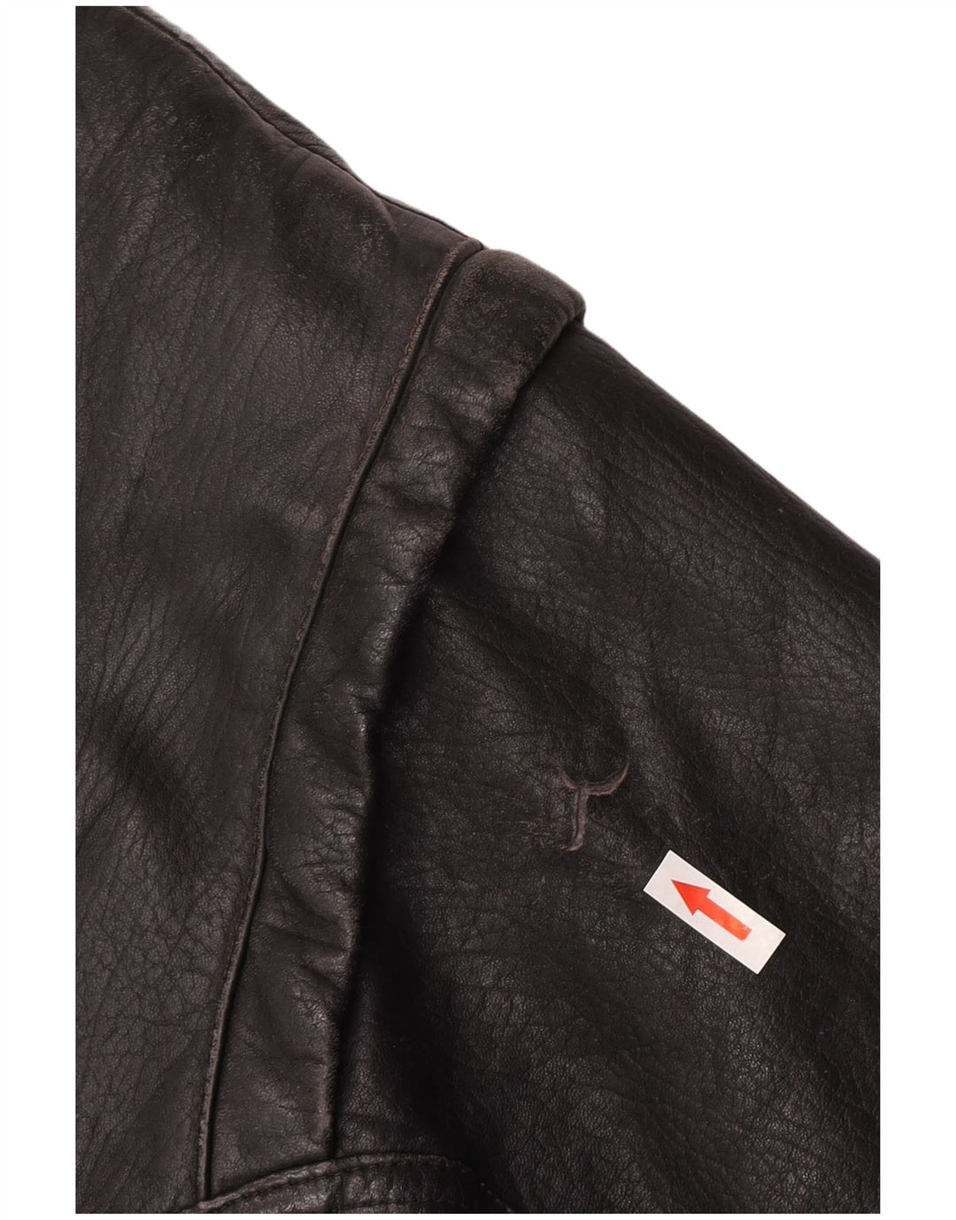 Giacca in pelle vintage da donna IT 52 2XL Pelle nera