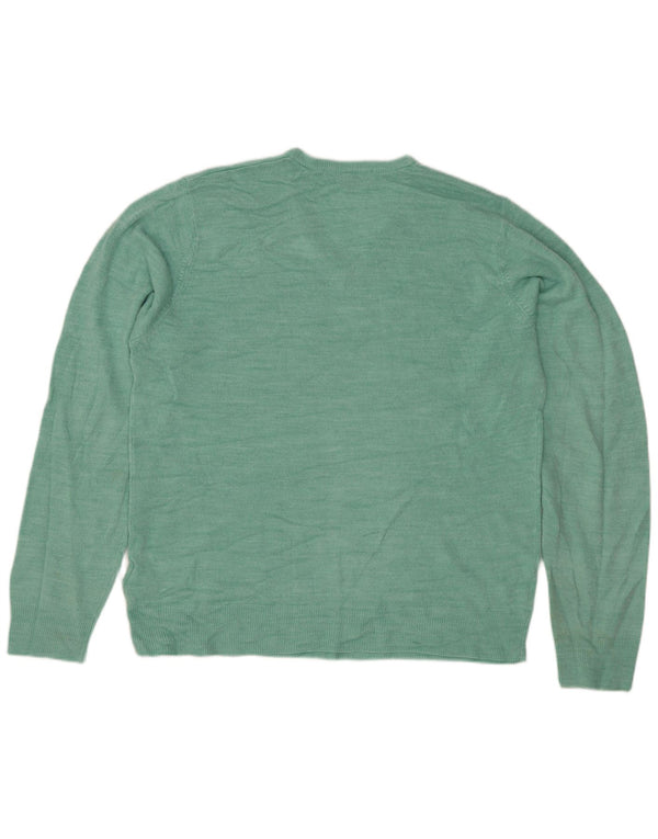 MARKS & SPENCER Maglione da uomo con scollo a V Acrilico verde medio