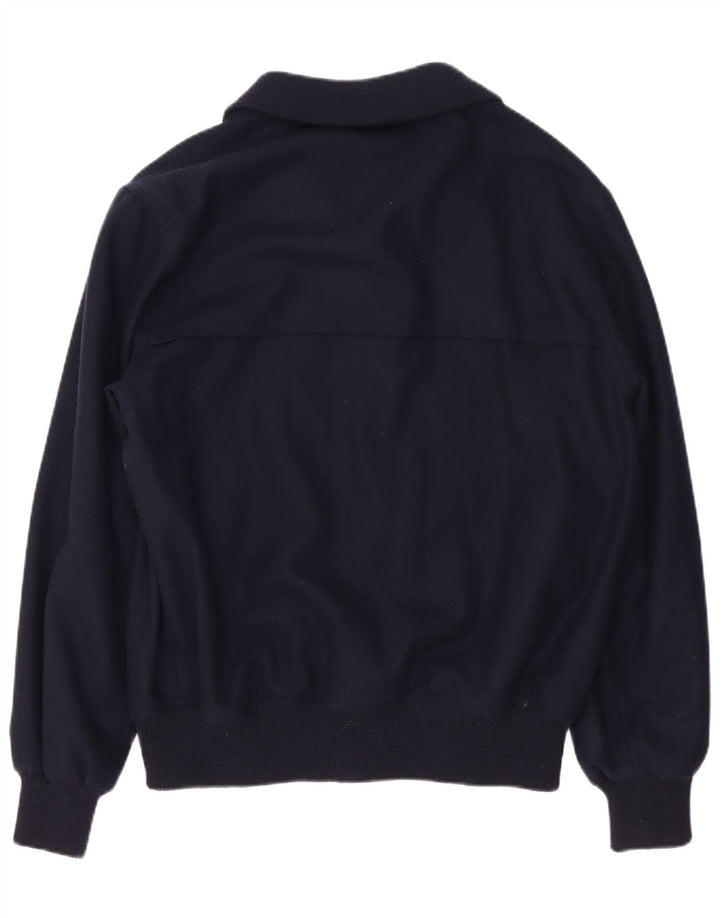 SEA & SKY Mens Yachting Bomber Jacket IT 48 Medium Navy Blue Wool