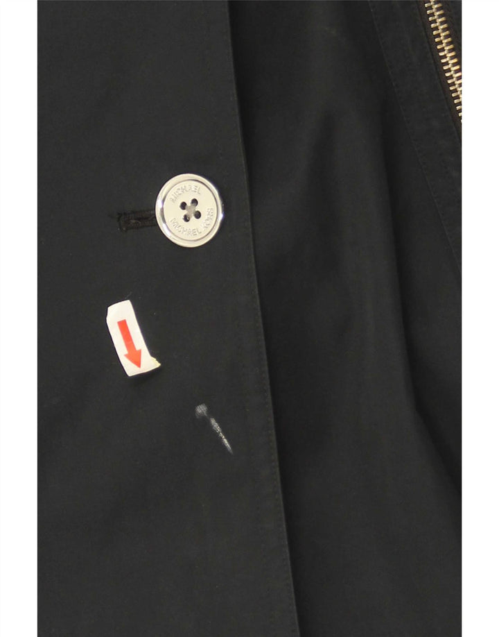 Trench corto doppiopetto da donna Michael Kors UK 16 grande nero