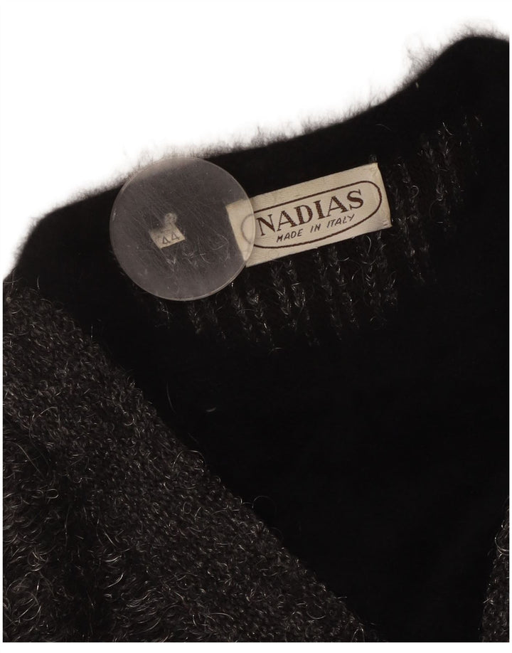Maglione da donna VINTAGE con scollo a V IT 44 Colorblock grigio medio