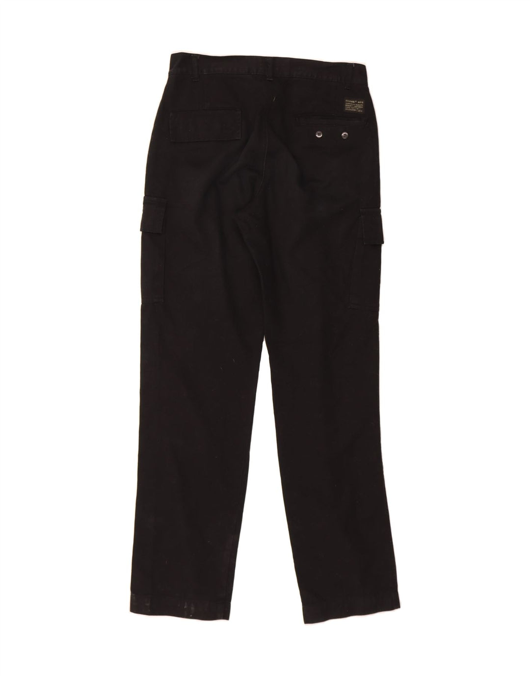 CLARK Womens Straight Cargo Trousers IT 44 Medium W30 L31 Black Cotton Vintage CLARK and Second-Hand CLARK from Messina Hembry 