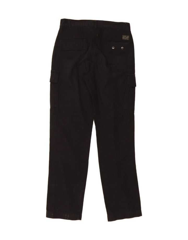 CLARK Womens Straight Cargo Trousers IT 44 Medium W30 L31 Black Cotton Vintage CLARK and Second-Hand CLARK from Messina Hembry 