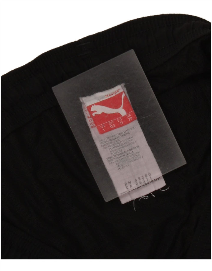 Pantaloncini sportivi grafici Puma da ragazzo 11-12 anni in poliestere nero