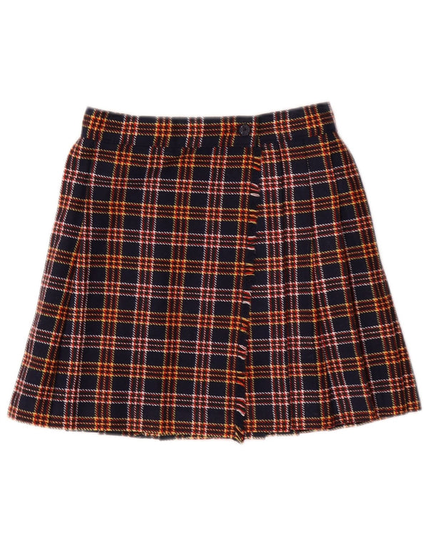 Gonna a portafoglio da donna STEFANEL IT 38 XS W26 Poliestere a quadri blu navy