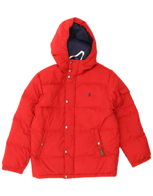 Giacca imbottita con cappuccio Polo Ralph Lauren per ragazzi 10-11 anni rossa media