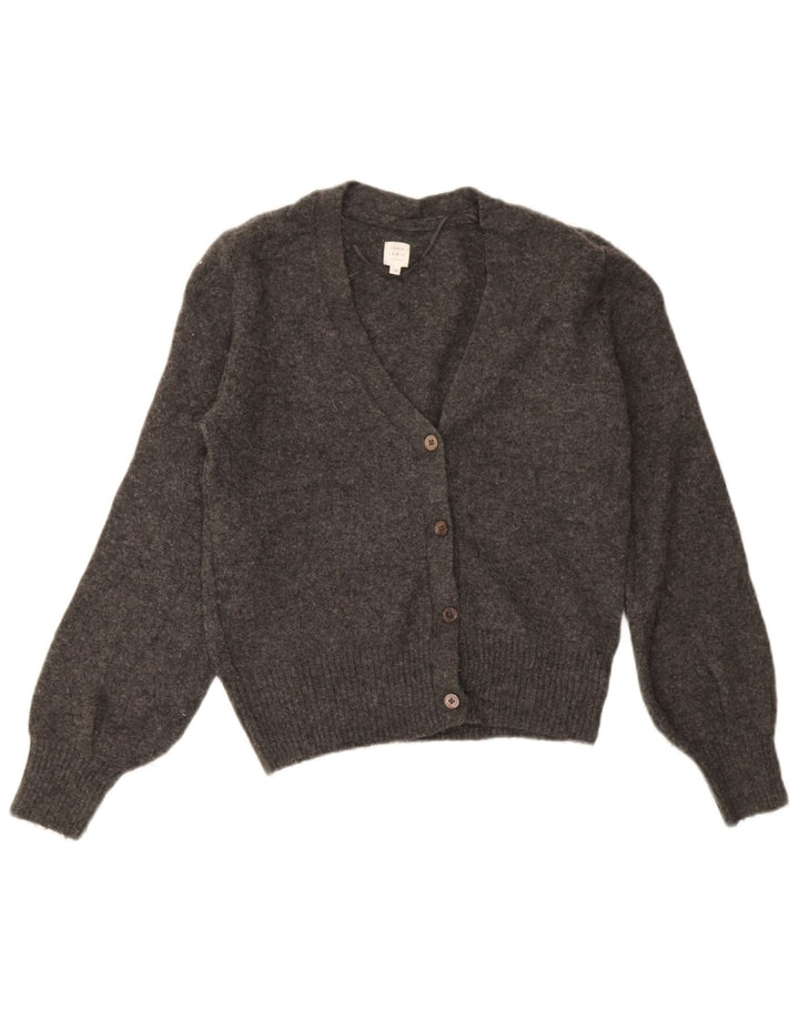 Maglione cardigan da donna John Lewis UK 10 piccolo lana screziata grigia