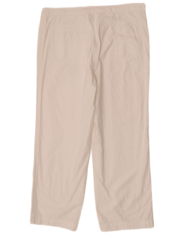 Pantaloni chino dritti da donna Marks & Spencer UK 14 Large W34 L26 Bianco