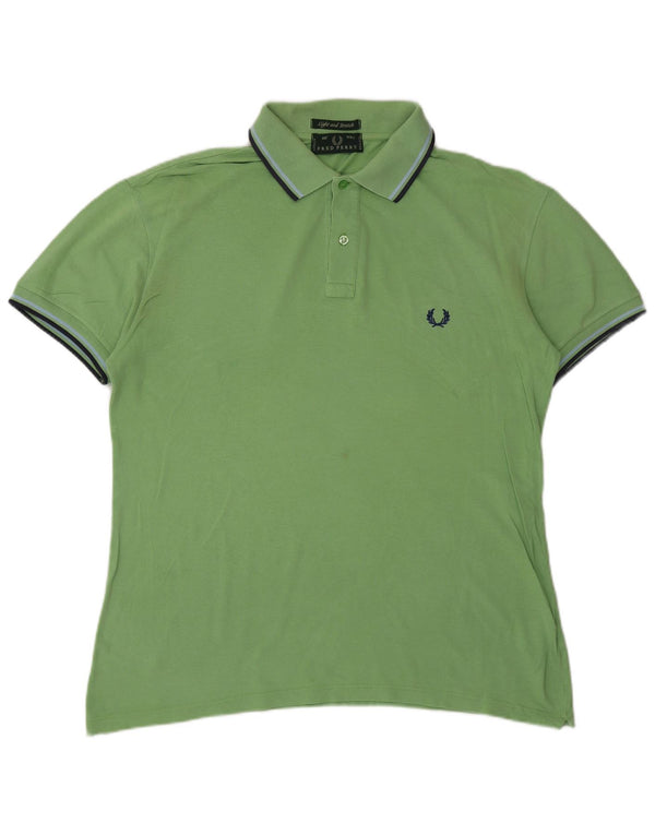 FRED PERRY Mens Polo Shirt Large Green