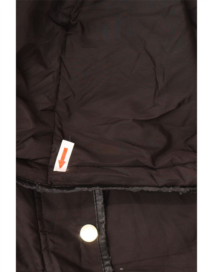 Giacca imbottita con cappuccio da donna Zara UK 16 grande nera in poliestere invernale