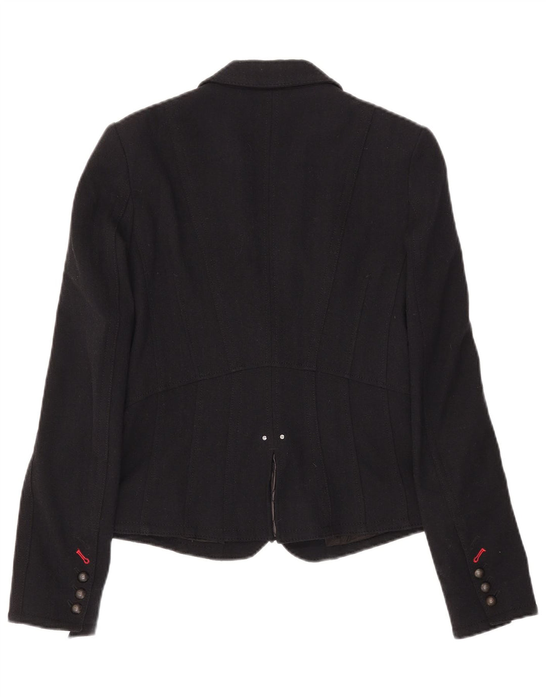 Giacca blazer a 3 bottoni da donna Marc Cain UK 6 XS lana nera