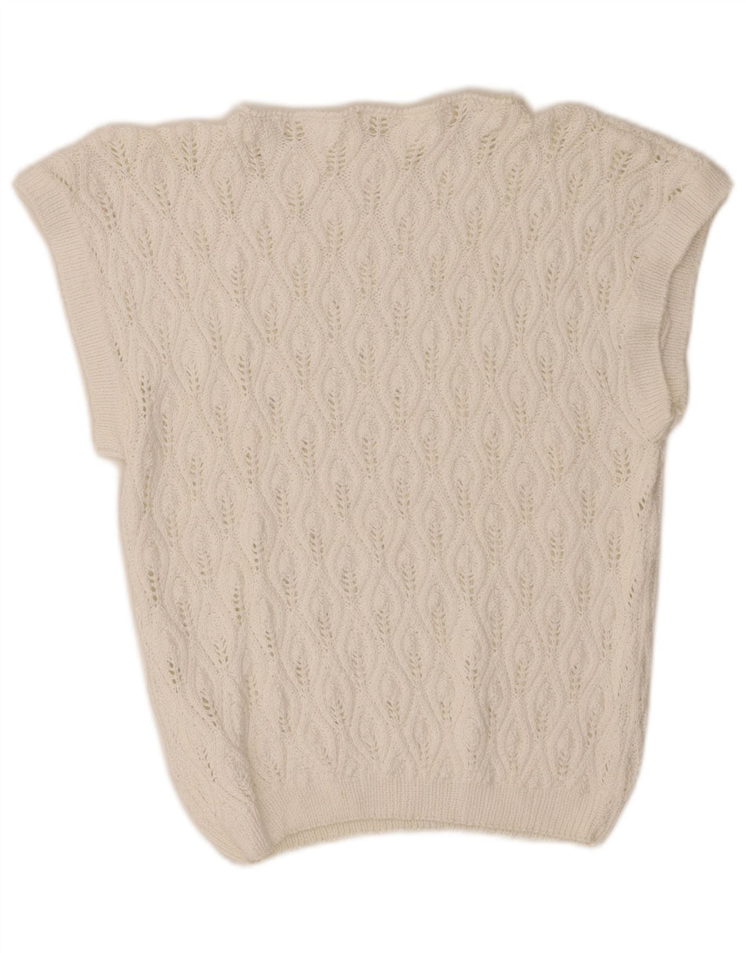Canottiera vintage da donna UK 10 piccola bianca