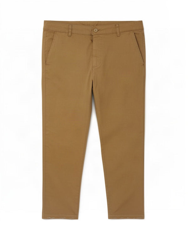 Pantaloni chino slim da uomo Zara EU 42 Large W32 L27 cotone kaki