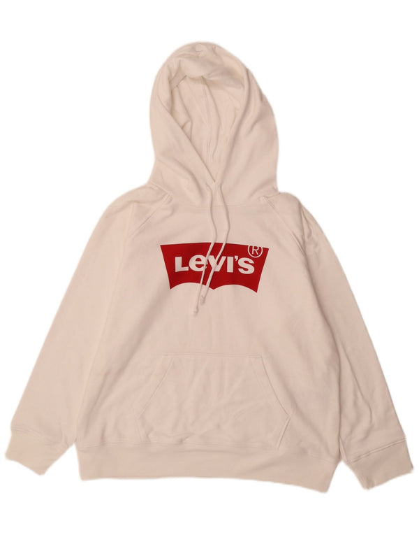 Maglione con cappuccio grafico da uomo Levi's in cotone bianco medio