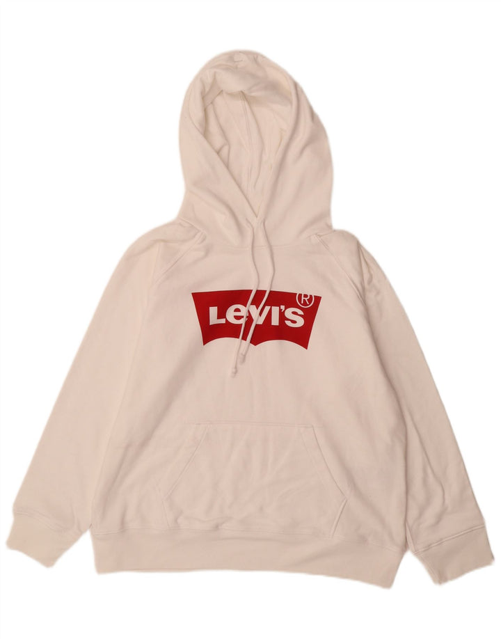 Maglione con cappuccio grafico da uomo Levi's in cotone bianco medio